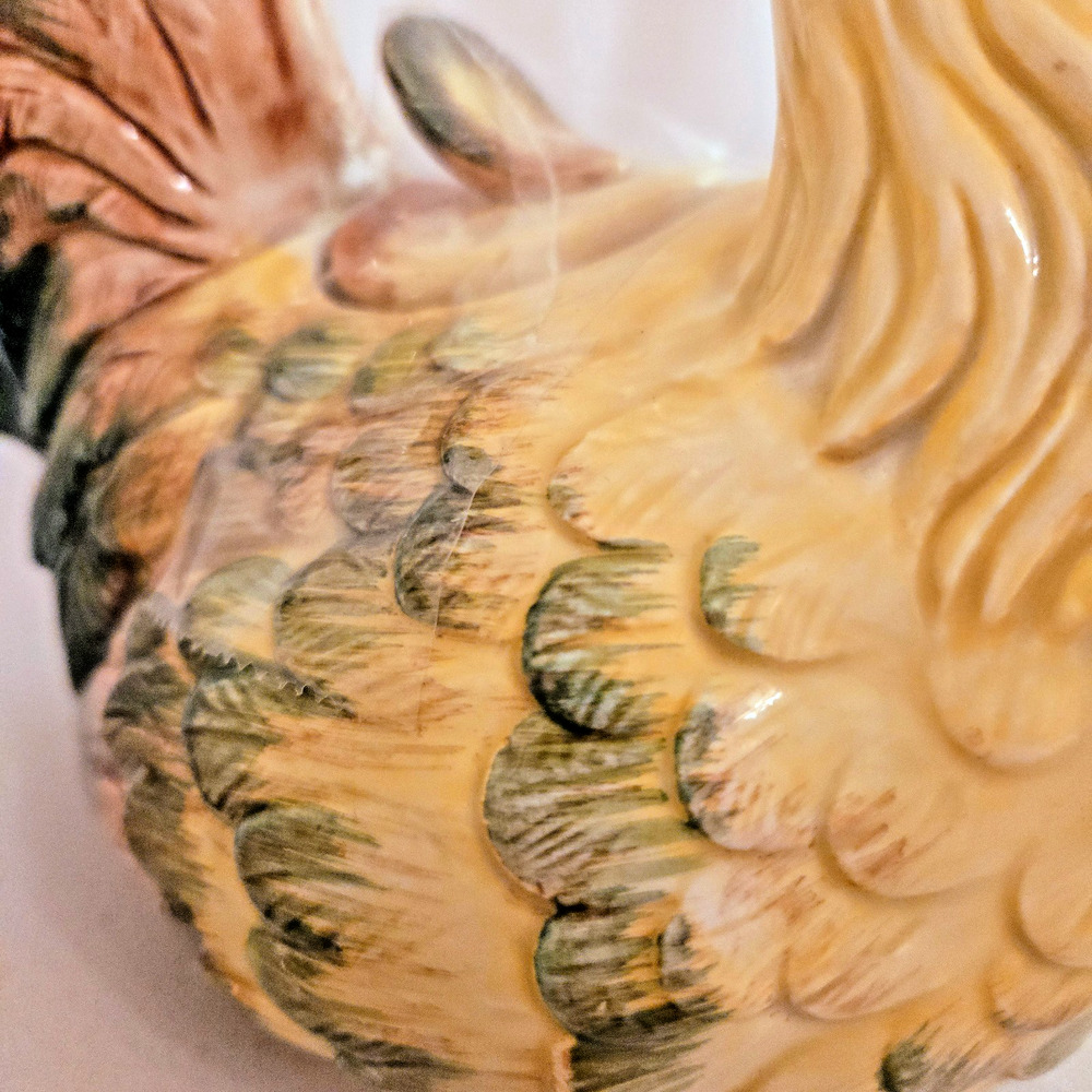 Vintage 1986 FITZ & FLOYD Coq du Village ROOSTER Teapot - Picture 9 of 12